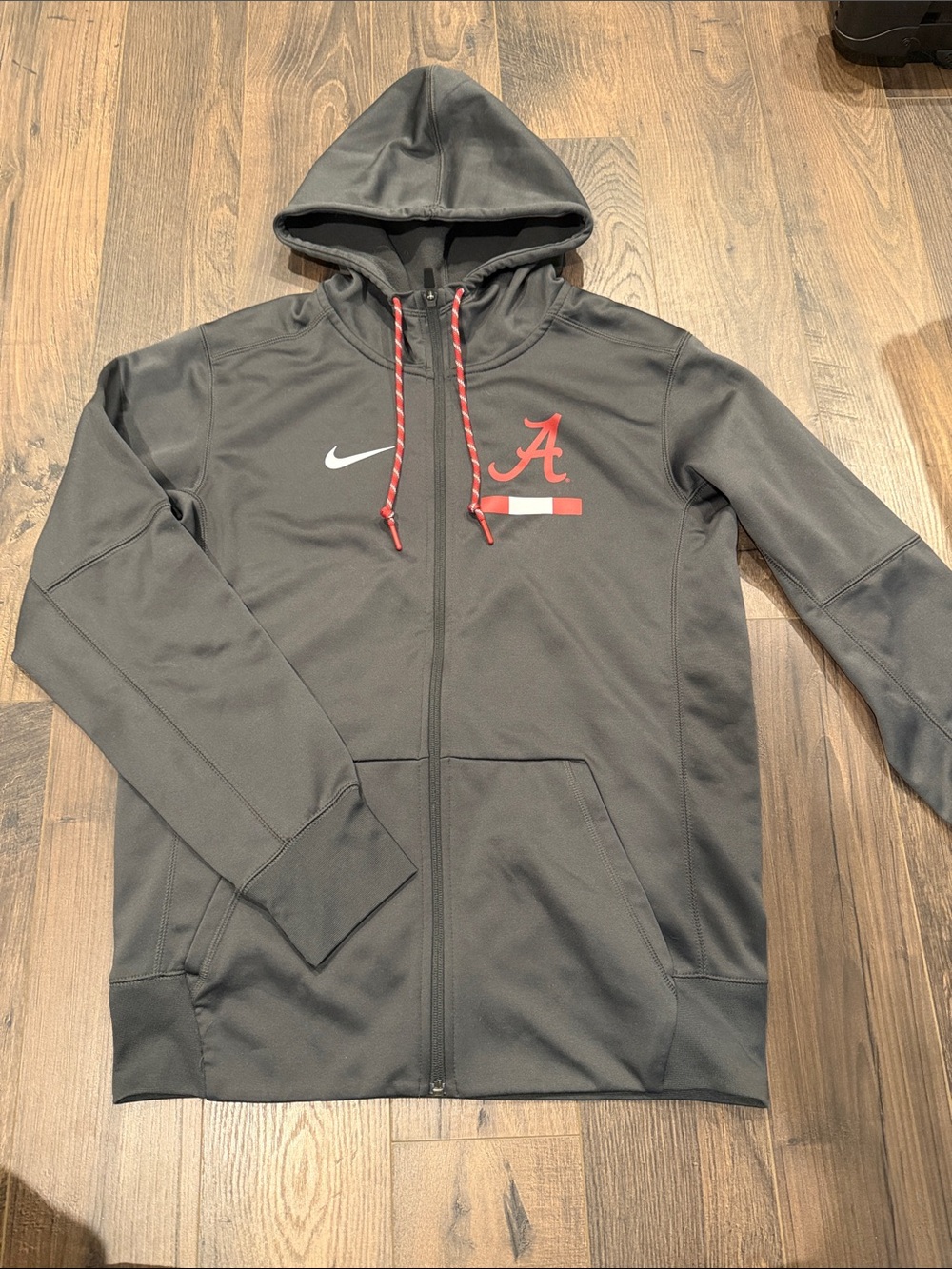 Nike Men's Gray Hooded Zip Hoodie/Jacket - ALABAMA